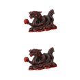 thumbnail image 3 of Destyer Stunning Dragon Statue Collection Enhances Home Office Ambiance Red Small 11 x 6 x 7cm 2Set, 3 of 6