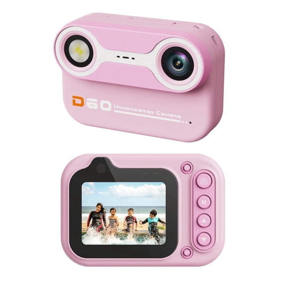 MUGACLOU Kids Waterproof Camera, IP68 Underwater Camera, Suitable for girls Ages 3-12 (Pink)