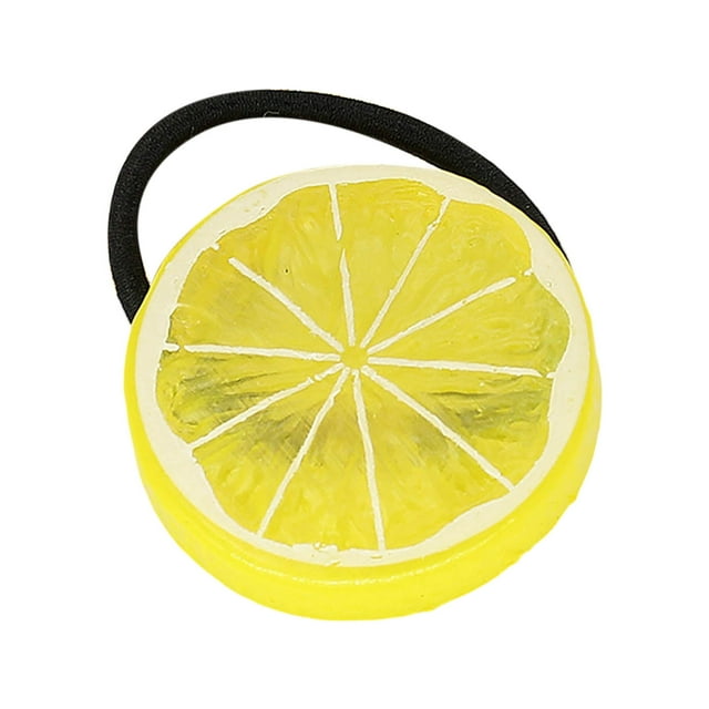 Orange Slice Hair Scrunchie - Plastic Fruit Design, Elastic Band & Secure Grip - Cute Accessory for Carnival/Everyday