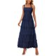 thumbnail image 1 of Vestido PRETTYGARDEN para mujer, verano, sin mangas, con volantes, azul marino, XL, 1 of 9