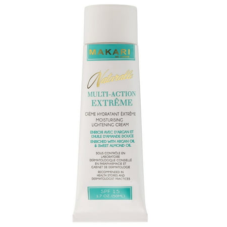 Makari Naturalle Multi-Action Extreme Skin Lightening Cream 1.7oz – Moisturizing & Whitening Face Cream with Argan Oil & SPF 15 – Hydrating & Regulating Treatment for Acne, Dark (Best Spf For Face Acne)