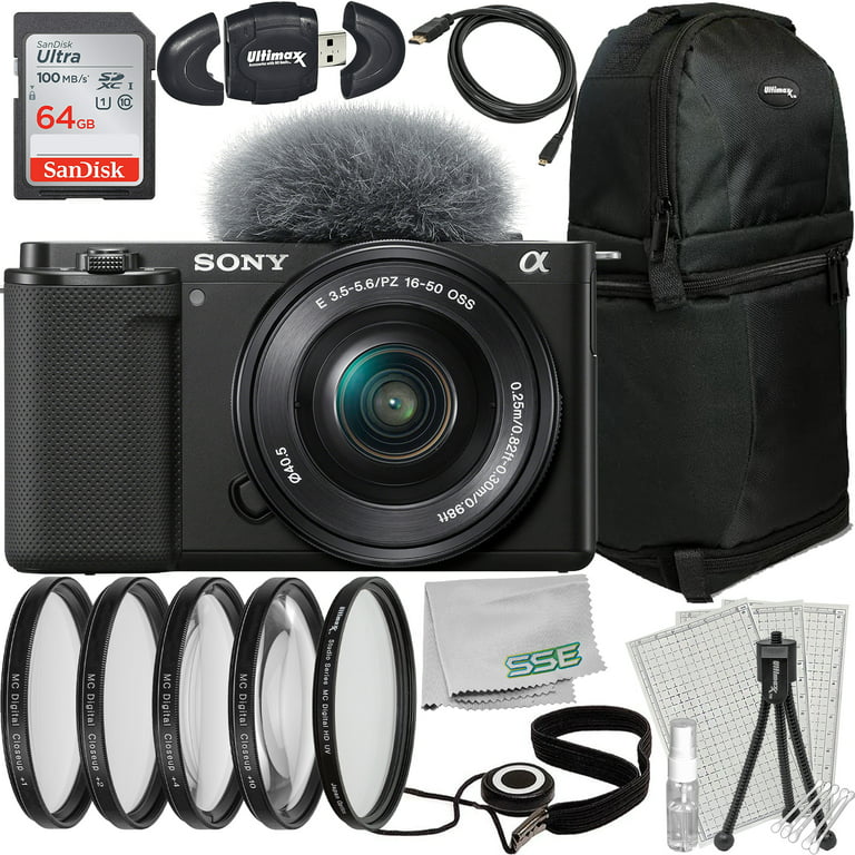 Sony ZV-E10 Mirrorless Camera with 16-50mm Lens and Accessories