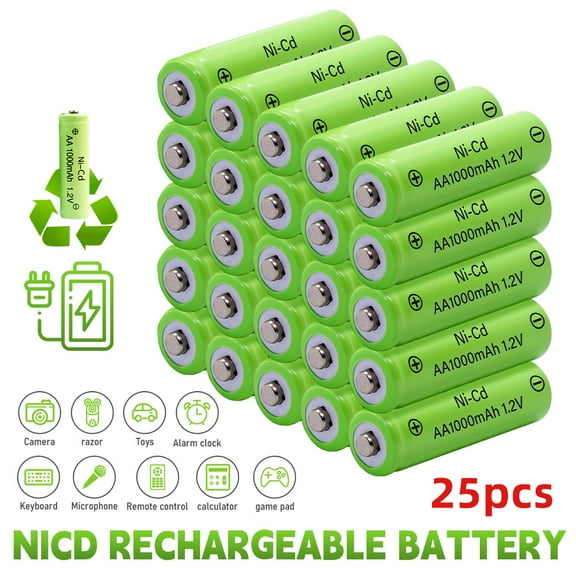 DFITO 1000mAh 1.2V AA Rechargeable Battery Cell, 25PCS