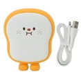 thumbnail image 1 of XYCCA Electric Hand Warmer Cute Toast USB Rechargeable Hand Warmer 6000mAh Power Bank for Home Office Pockmarked Face-081601, 1 of 5