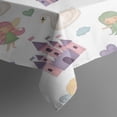 thumbnail image 3 of White Fairy Castle Pattern Rectangle Tablecloth 60"x84",Waterproof Polyester Rectangle Table Cloth, Wipeable Spillproof Polyester Tablecloth for Dining, Camping, Indoor and Outdoor, 3 of 5