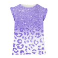 thumbnail image 4 of naisibaby Summer Kids Girls Fashion Printed Casual Suits, Childrens Crew Neck Sleeveless Tops Shorts Sets Purple 120, 4 of 8