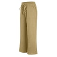 thumbnail image 4 of Oiyii Girls High Rise Wide Leg Pants Summer Cotton Linen Elastic Waisted Pants, Sizes 5-14, 4 of 8
