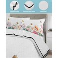 thumbnail image 4 of Quilts Full Size, Summer Tropical Soft Comforter Bedding Set for Bed, Watercolor Palm Leaves Butterfly Flower Lightweight Quilted Bedspread with Pillow Cover(2 Pieces) for All Season, 78x90 Inch, 4 of 6