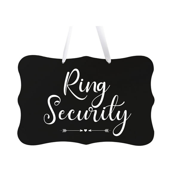 LifeSong Milestones Wedding Wall Hanging Signs For Ceremony And Reception For Couples - Ring Security