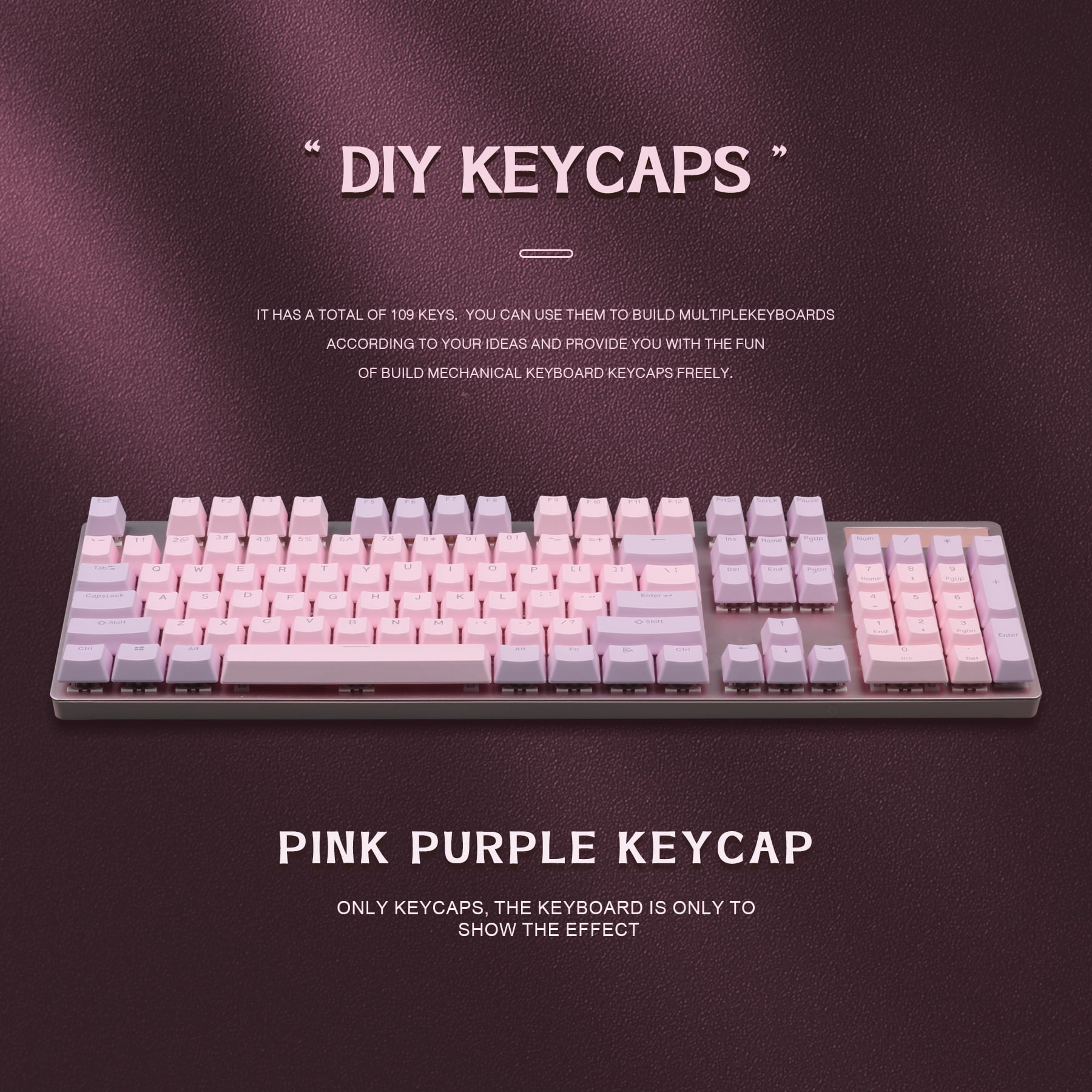 Hyssop PBT Keycaps Doubleshot Backlit Keyset OEM Profile Cherry MX for 61 87 104 108 MX Switches Mechanical Keyboard