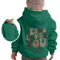 thumbnail image 3 of WRTFVZA Brown Hoodie for Teens, Jesus Loves You Letter Graphic Printed Pullover Tops Hoodie Sweatshirts (Toddler, Dark Green, 4-5 Years), 3 of 4