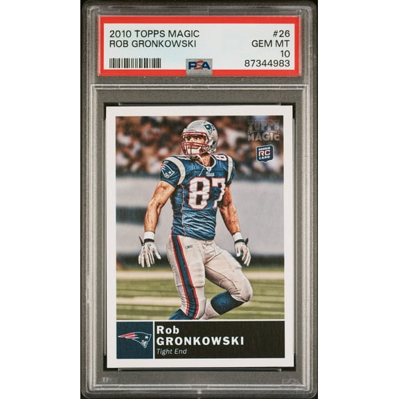 Graded 2010 Topps Magic Rob Gronkowski #26 Rookie RC Football Card PSA 10 Gem Mint