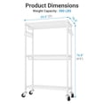 thumbnail image 4 of VIPEK R2 Clothes Rack Heavy Duty Clothing Rack for Hanging Clothes, Rolling Garment Rack Adjustable Closet Racks with Double Rods & Hooks, Freestanding Wardrobe Closet Coat Storage Racks, White, 4 of 10