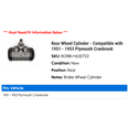 thumbnail image 2 of Rear Wheel Cylinder - Compatible with 1951 - 1953 Plymouth Cranbrook 1952, 2 of 2