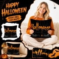 thumbnail image 2 of Halloween Pillows Soft Stuffed Ghost Pumpkin Accent Fall Throw Pillows, Hug-Able Holiday Decor for Couch Sofa Bed with Pp Cotton Fill F, 2 of 5
