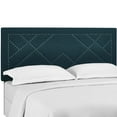 thumbnail image 1 of Reese Nailhead Full / Queen Upholstered Linen Fabric Headboard - Azure, 1 of 4