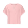 thumbnail image 4 of AherBiu Workout Tops for Women Hollow Back Cap Sleeve Lightweight Activewear Athletic Shirts Cropped Yoga Tees, 4 of 6