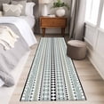 thumbnail image 6 of Ethnic Tribe Boho Runner Rug 2x6 Washable Kitchen Rug Non-Slip Lightweight Thin Soft Low Pile Bathroom Runner Geometric Diamonds Dots Modern Carpet for Hallway Laundry Room Bedroom Entryway, 6 of 9