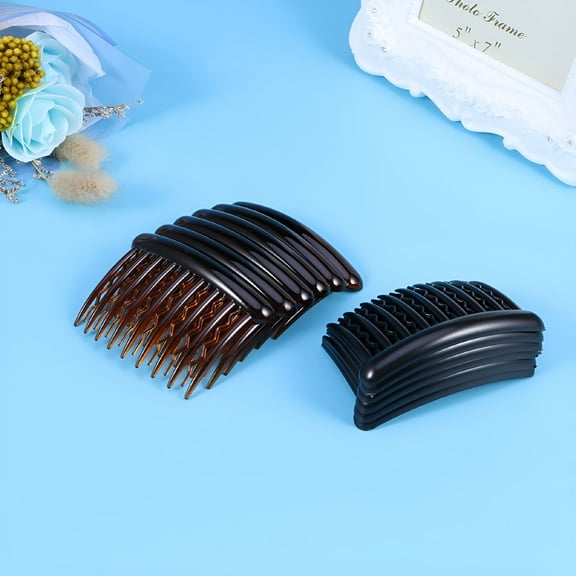 VANIDO Classic Assorted Color Plastic Side Hair Combs for Women, 12pcs 17 Teeth Hair Accessories 8x5cm