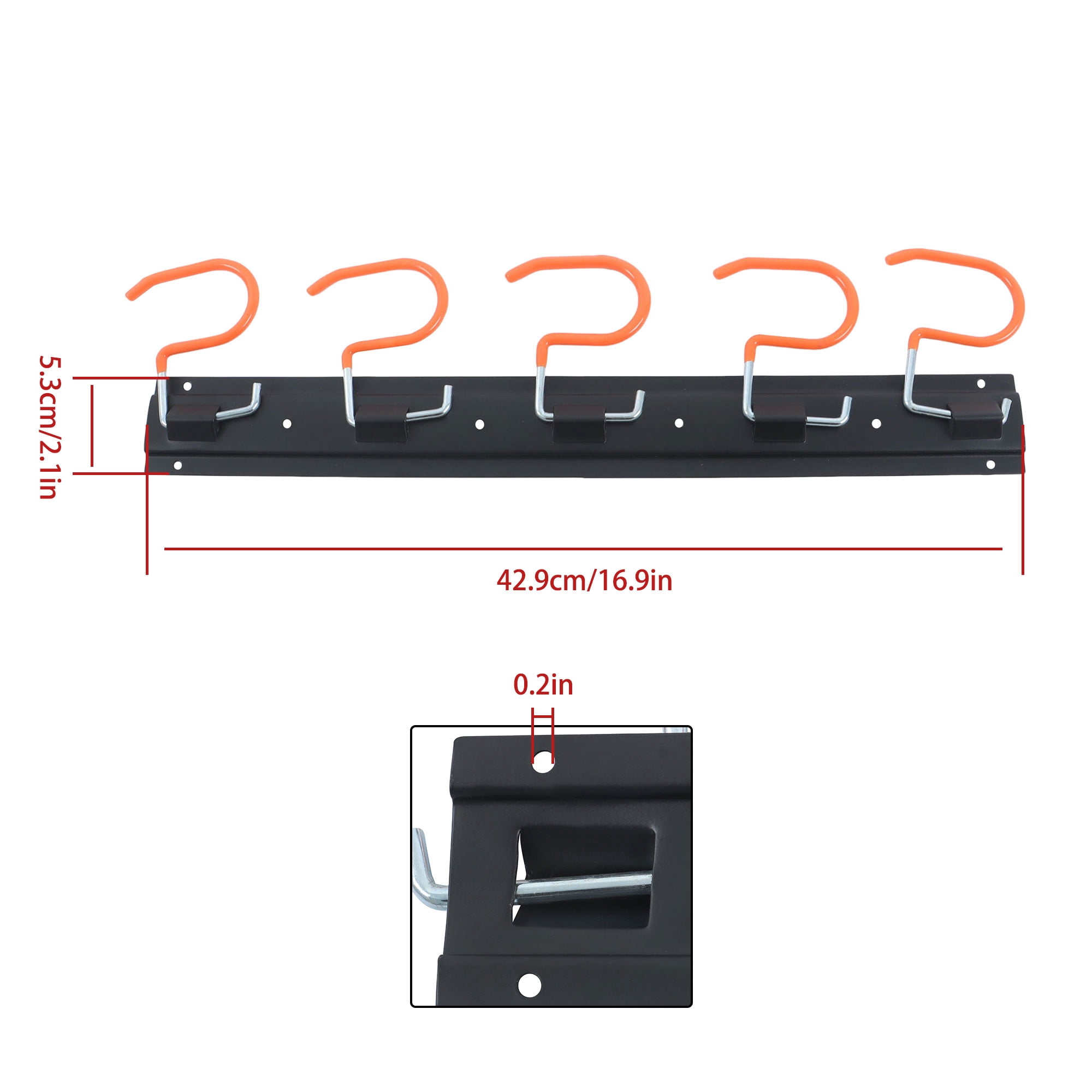 labwork 68" All Metal Garden Tool Organizer Adjustable Garage Wall Mount Organizer