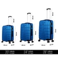 thumbnail image 3 of Juego de 3 Maletas de Viaje Rigidas Rumbo Azul 20 24 28 Pulgadas, 3 of 9