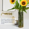 thumbnail image 4 of Haosy Plastic Flower Vase 11.8 inch Tall Clear Cylindrical Vases for Centerpieces Home Wedding Decor Matte Olive, 4 of 6