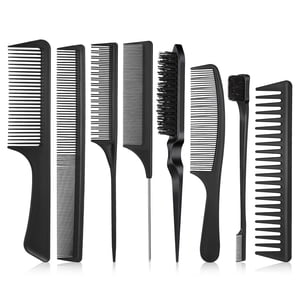 AOWOO 8-Piece Hair Styling Comb Set for All Hair Types