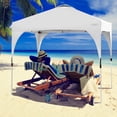 thumbnail image 4 of Patiojoy Tente à Baldaquin 8' x 8' Réglable en Hauteur Auvent Commercial Instantané avec Sac à Roulettes Portable Blanc, 4 of 10