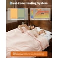 thumbnail image 3 of GARVEE Electric Blanket Queen Size,Heated Comforter Blanket,Ruffle Electric Quilt with Wireless LCD Controller,6 Heat Levels&1-10H Timer,ETL Certified,Pink, 3 of 10
