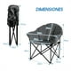 thumbnail image 3 of Silla Plegable Costway de Camping Con Cojín Portavaso y Bolsa de Transporte Azul Marino 62 x 62 x 90 cm, 3 of 10