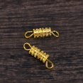 thumbnail image 4 of 20pcs Copper Barrel Screw Type Clasp Jewelry Screw Clasps for DIY Jewelry Bracelet Necklace Making -15x4mm Golden, 4 of 5