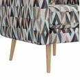 thumbnail image 6 of Homesvale Mindy Mid-Century Modern Armchair, Multi Red & Tan Prism Polyester Fabric, For Living Room, 6 of 7