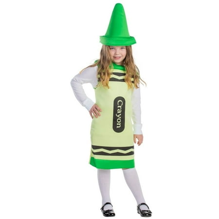 Dress Up America Childrens Green Crayon Costume