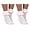 White/Lt Pink, variant on Jefferies Socks Girls Seamless Sheer Ribbon Tutu Trim Turn Cuff Socks 2 Pair Pack