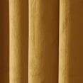 thumbnail image 4 of TWOPAGES Light Blocking Velvet Curtain Pinch Pleated Drape for Bedroom, 1 Panel, Custom, Wheat, 4 of 6