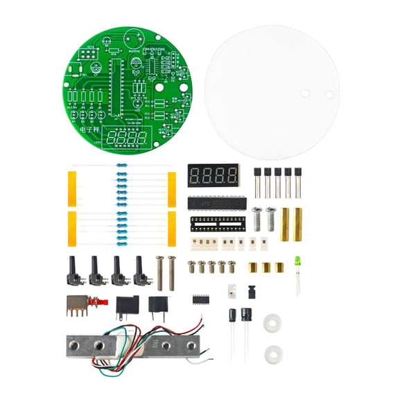 Bunblic Electronic Scale DIY Kit 1kg Weighing Capacity Soldering Practice Learning Set Electronic Parts for School and Home Education Set A