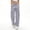 Gray women wide leg cargo pants a1, variant on Women Loose Wide Leg Pants with Pockets Casual Elastic Waist Long Cargo Trousers Travel Lounge Beachwear for Summer, Dark Gray M