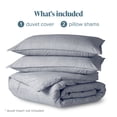 thumbnail image 7 of Bare Home Luxury Duvet Cover and Sham Set - Premium 1800 Collection - Ultra-Soft - Queen, Heather Midnight Blue, 3-Pieces, 7 of 7