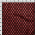 thumbnail image 3 of oneOone Cotton Silk Maroon Fabric Argyle Check Craft Projects Decor Fabric Printed By The Yard 42 Inch Wide, 3 of 4