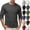 Dark Gray, variant on Zpzdpjkx Men Crew Neck 3/4 Sleeve Pullover Pocket Solid Color Soft Comfy Basic Daily Vacation Wear Sweatshirt for Mens