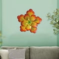 thumbnail image 1 of Flores de metal para decoración de pared, decoración de pared de metal para colgar en interiores y exteriores, hogar, , cocina, dormitorio, sala d naranja Macarena escultura de arte de pared, 1 of 7