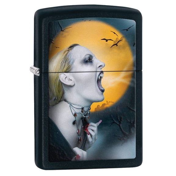 Zippo Lighter Black Lady Vampire 28435