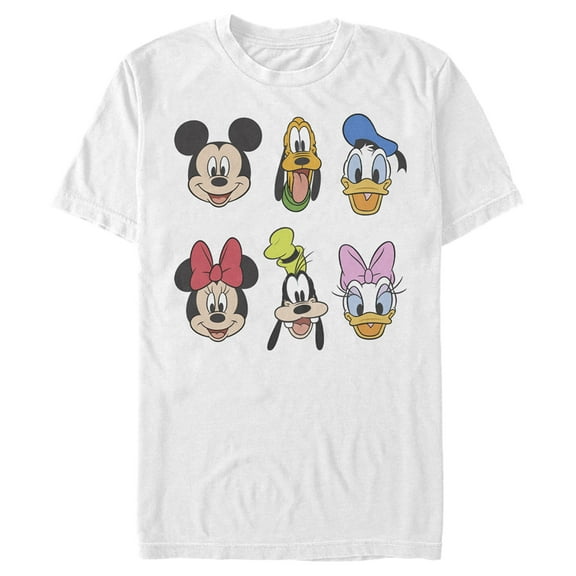 Men's Mickey & Friends Group Portraits Graphic Tee White Small