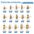 thumbnail image 2 of 415Pack M2 M3 M4 M5 M6 Metric Threaded Inserts Brass Heat Set Insert Knurled Nuts Assortment Kit, 3D Printing Brass Nuts Female Threaded Inserts Nuts, 2 of 7