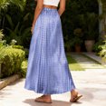 thumbnail image 5 of LWavelet Women Striped Print Maxi Skirt Elastic Waist With Pockets Casual Long Skirt Purple S, 5 of 5