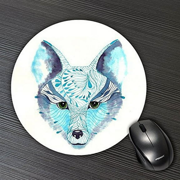POPCreation Creative Snow Mountain Fly Fox Round Mouse pads Gaming Mouse Pad 7.87x7.87 inches