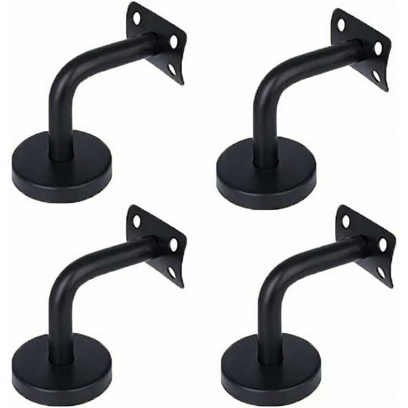 High-Quality Stainless Steel Wall Mount Stairway Railing Bracket, Easy Installation For Staircases And Indoor Railings With Black Finish