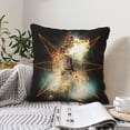 thumbnail image 3 of Housses de Coussin Décoratives en Velours Lot de 2, Housse de Coussin Carrée Douce avec Fermeture Éclair Invisible Impression Science-Fiction Robot Cyborg, 20"x20 Pouces, 3 of 6