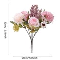 thumbnail image 3 of Ramo de flores artificiales mixtas con rosas y acentos para decoración del hogar, bodas y mesas, 32 x 20 cm, color rosa, material plástico, 3 of 6