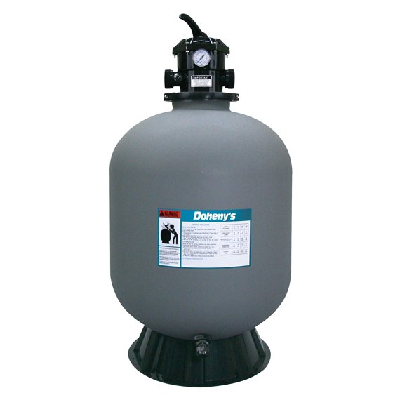 Doheny's Pool Pro | 24" Sand Filter w/Valve | High-Tech Inground Pool Filter for Clear & Fresh Water | 6-Position Dial Valve | Easy Maintenance | for Pools Up to 24,000 Gallons